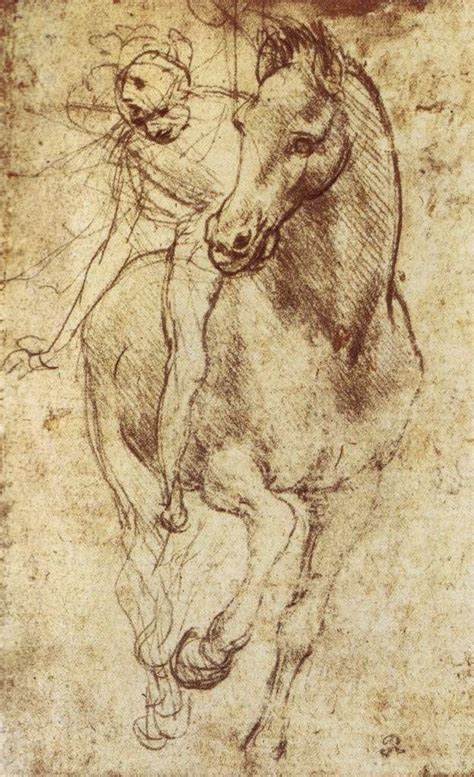 Leonardo Da Vinci Study Of Horse And Rider C | Da vinci sketches, Renaissance art, Sketches