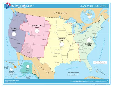 Usa Time Zones Map