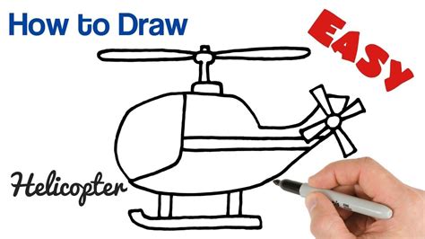 How to Draw a Helicopter Easy Drawing for Kids | Easy drawings for beginners, Drawing for ...