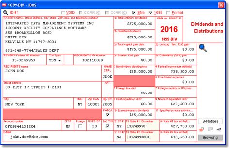 Account Abilitys 1099-DIV User Interface | Irs forms, Accounting, Tax forms