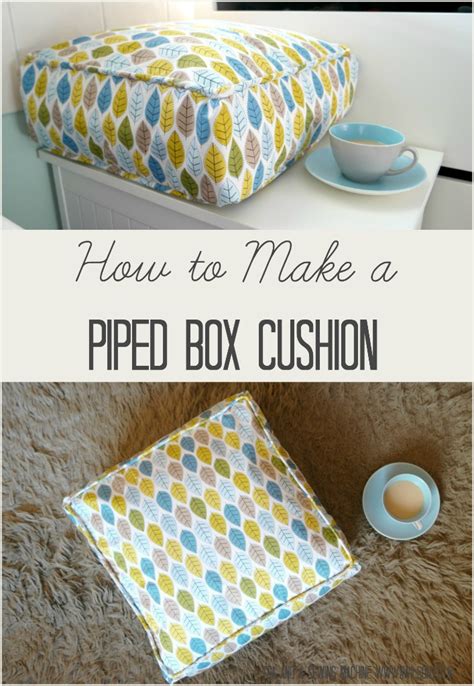 Piped Box Cushion Tutorial - Tea and a Sewing Machine