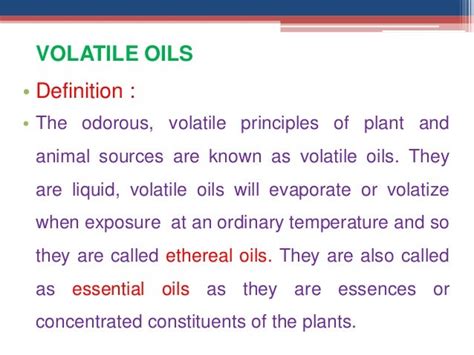 Study on volatile oils and drugs, Dr.U.Srinivasa, Professor and Head…