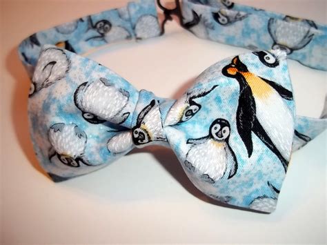 Penguins-Penguin Bow Tie-Holiday Bow by DragonflyBowTies on Etsy