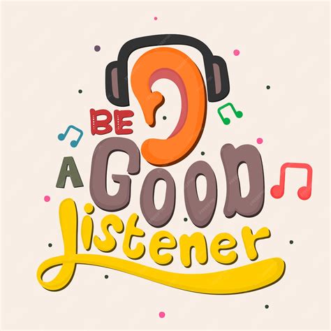 Premium Vector | Be a good listener