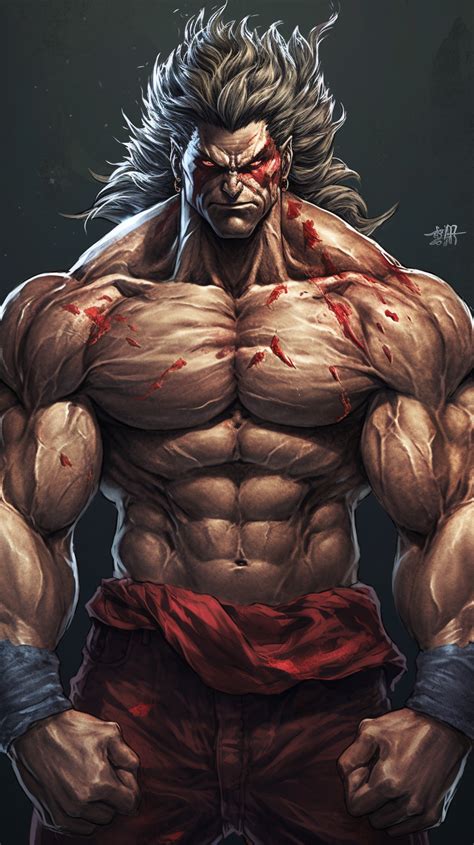 Baki: Yujiro Hanma vs HD Wallpaper - Artwork -Baki Art GalleryBaki wallpaper "AI ART" 2023 in ...