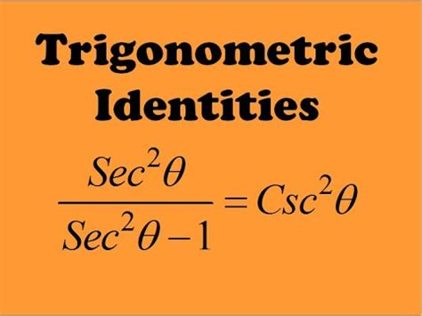 Verifying Trigonometric Identities, How to prove sec^2x/(sec^2x-1)=csc^2x - - Trig identities ...