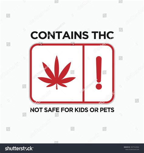 Contains Thc Warning Information Product Illustration Stock Vector (Royalty Free) 1837522042 ...