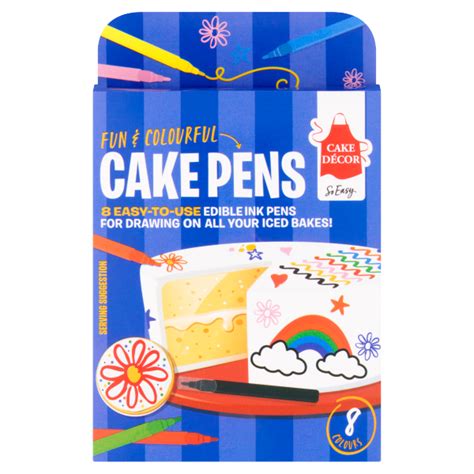 Cake Decor Cake Pens Edible Colours 8 pack - We Get Any Stock