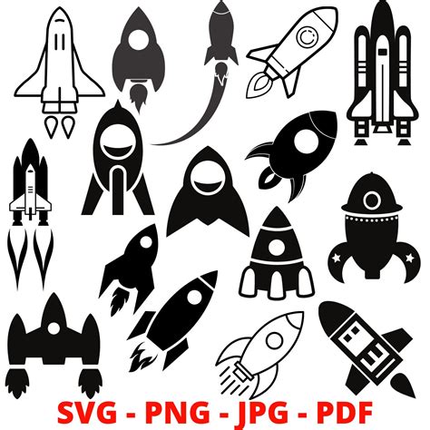 Rocket SVG Space Shuttle SVG Spacecraft SVG Decal - Etsy