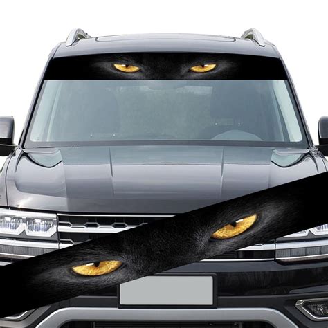 Car Front Rear Windshield Sticker Terror Decor 3D Sunshade Decals ...