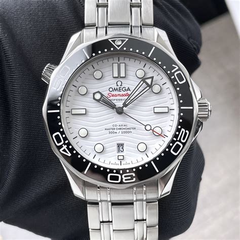 Omega Seamaster Diver 300 M Professional SMP 300 White Ceramic Dial Bracelet