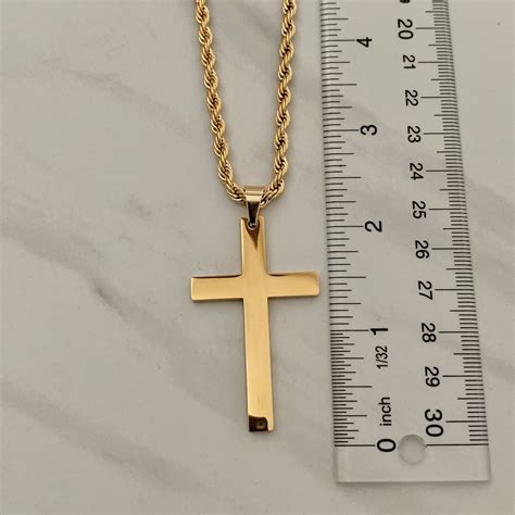 Big Cross Pendant Gold | abmwater.com