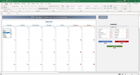 2023 Budget Calendar Excel Template 2023 Income Expense - Etsy | Excel ...