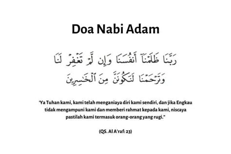 Doa Nabi Adam Memohon Taubat