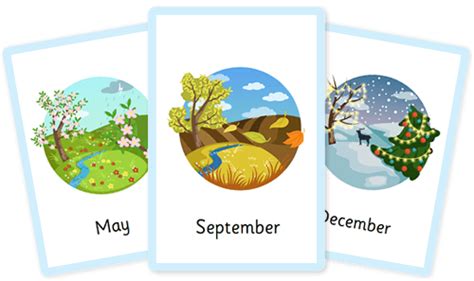 Printable Months Of The Year Flashcards