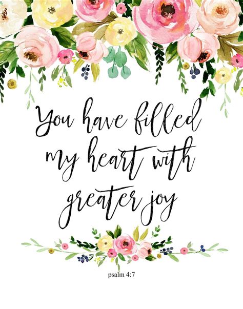 You Have Filled My Heart Psalm 4 7 Bible Verse Print | Etsy