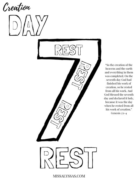 37 Recomended God rested on the seventh day coloring page for Adult ...