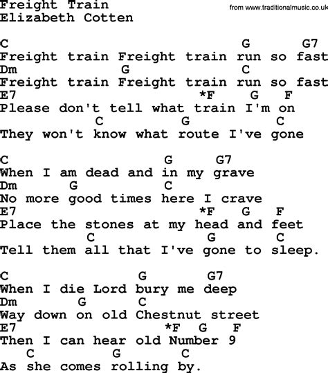 Freight Train Guitar Chords