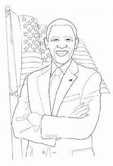 Presidents Day Coloring Activity Black And White Barack Obama  sketch template
