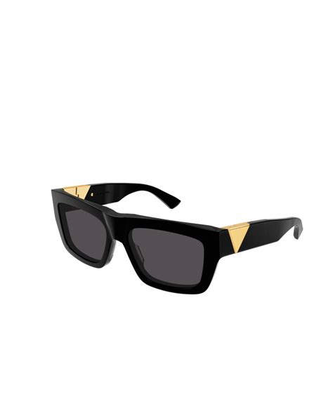 BOTTEGA VENETA - BOLD RECTANGULAR SUNGLASSES BV1178S /001 BLACK - la boutique eyewear