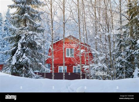 Russian village in winter covered snow. White landscape Stock Photo - Alamy