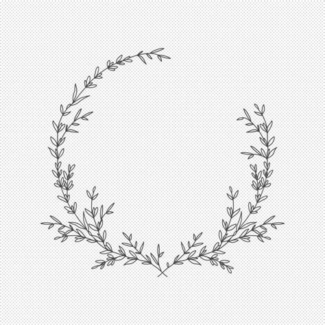 Laurel Wreath Svg - Floral Wreath Svg Vector Files - Flower Svg - Circle Monogram Frame Svg ...