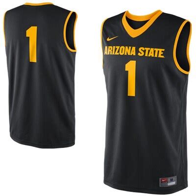 Nike Arizona State Sun Devils #1 Replica Basketball Jersey - Black