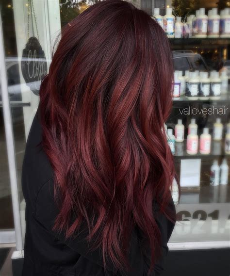 Deep Burgundy Hair Color With Highlights – Warehouse of Ideas