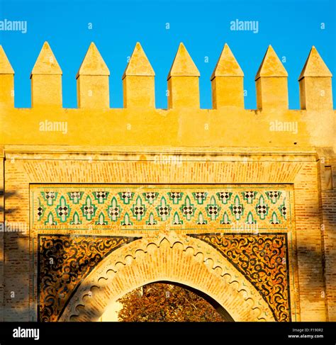 morocco arch in africa old construction the blue sky Stock Photo - Alamy