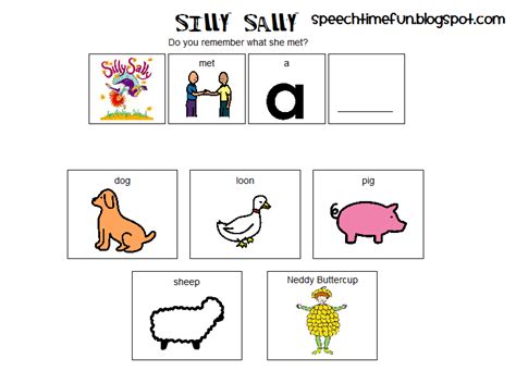 Speech Time Fun: Silly Sally Articulation and Sequencing Activities