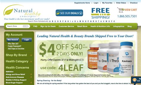 Naturalhealthyconcepts.com Review: Ships Natural Health and Beauty Brands for Free - RXLOGS