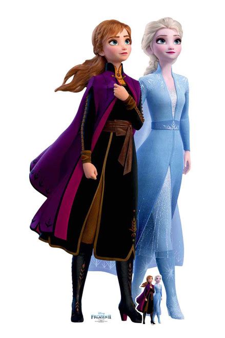 Anna and Elsa Together from Frozen 2 Official Disney Cardboard Cutout