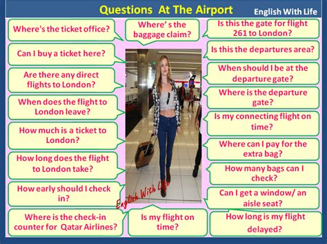 Questions at the Airport | Aulas de inglês, Idioma inglês, Aprender inglês