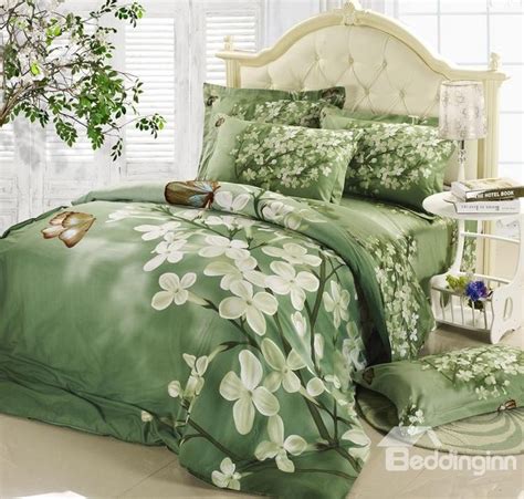 Deep Green Dark Green Bedding - Draw-quack