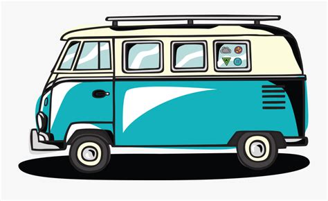 Vans Clipart Car Journey - Road Trip Van Cartoon , Free Transparent Clipart - ClipartKey