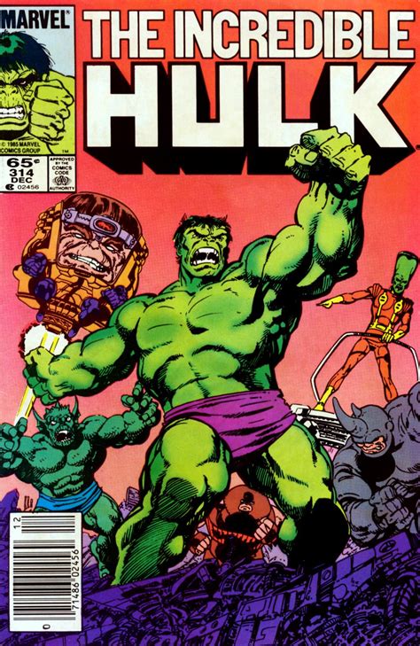 Marvel Comics of the 1980s: 1985 - Anatomy of a cover - Incredible Hulk #314