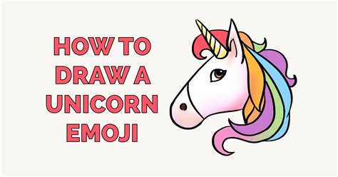 How to Draw a Unicorn Emoji - Really Easy Drawing Tutorial