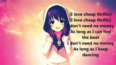 ♥ Nightcore - Cheap Thrills (lyrics) ♥ - YouTube