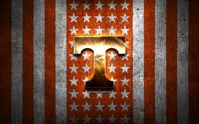 Download wallpapers Tennessee Volunteers flag, NCAA, orange white metal ...