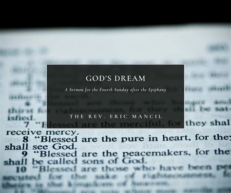 God’s Dream – The Rev. Eric Mancil