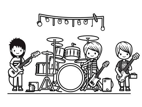 Design Your Own Rock Concert Stage - Coloring Page