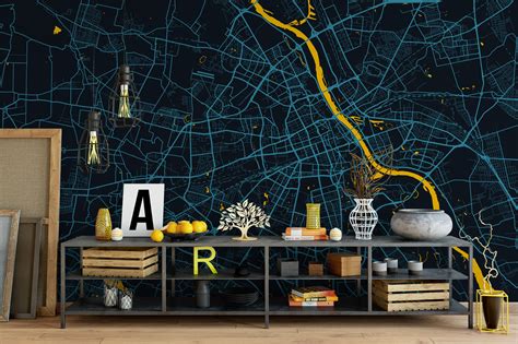 Custom City Map Mural Any City and Size Your Place | Etsy