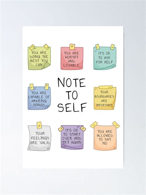 "Note to Self, Mental Health, Self-Love, Self-Care, Self Kindness, Self ...