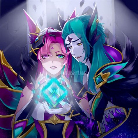 Star Guardian Xayah and Rakan by squishylama on DeviantArt | Xayah and rakan, Lol league of ...