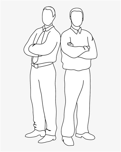 Two People Standing Back To Back Clipart - People Back To Back Drawing ...