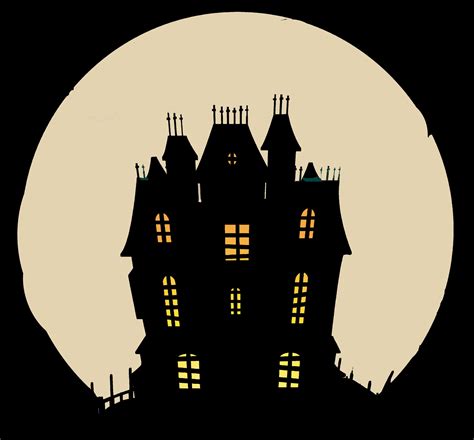 Free Halloween Haunted House, Ghosts, and Trees Clipart - Live Like You ...