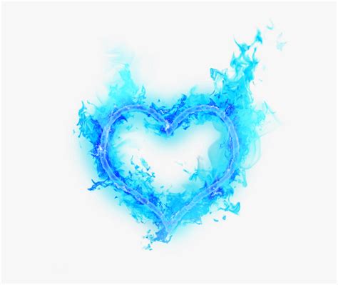 Blue Fire Heart Background