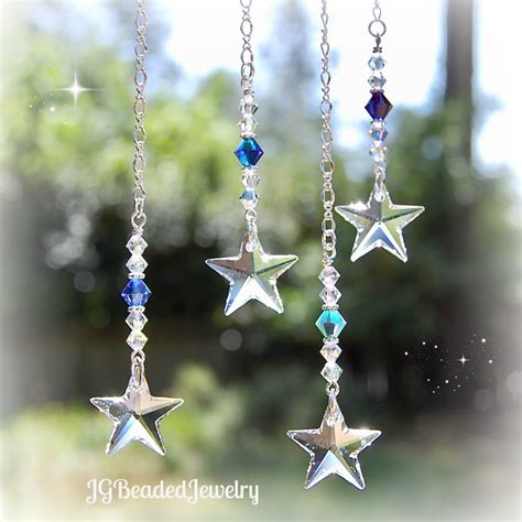 Glacier Blue Swarovski Crystal Star Ornament - JGBeads