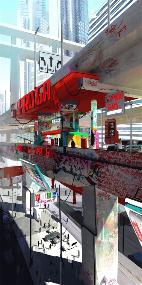 Pin by 🌴TOKYO VIDEO PLANT📼 on CYBERPUNK | Game concept art, Sunset overdrive, Environment ...