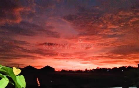 Red Sunset Atmosphere on Horizon Part 2 Stock Image - Image of atmosphere, cloud: 238231867